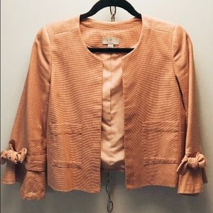 LOFT 🎀 Bow pink blazer